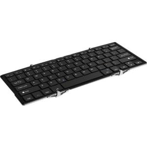 Aluratek Portable Ultra Slim Tri-Fold Bluetooth Keyboard - Wireless Connectivity - Bluetooth - 79 Key - Compatible with Computer, Notebook, Tablet, Smartphone (Android, PC, iOS) - QWERTY Keys