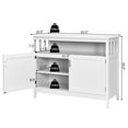 Topbuy Modern Kitchen Storage Buffet Server Table Sideboard Dining Wood White