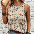 thumbnail image 3 of Womens Vintage Graphic Tank Tops Racerback Summer Casual Loose O-Neck Tanks Vest Vacation Classic-Fit Shirt Cami, 3 of 3