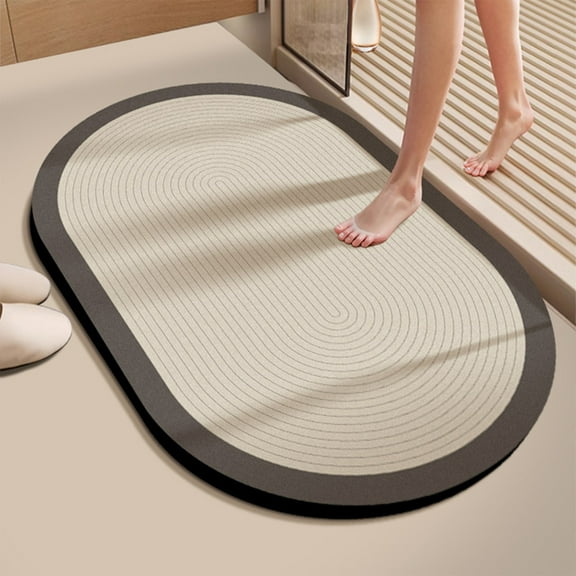 Clearance! Boovnll Bathroom Rugs, 16x24" Absorbent Soft Memory Foam Diatomite Bath Mat, Non-Slip Quickly Dry Comfortable Thicken for Bathroom, Kitchen, Floor, Pool, Toilet Mat, Bath Mats for Bathroom