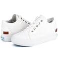 thumbnail image 5 of JENN ARDOR Women Hidden Wedge Canvas Sneakers Slip on Flats Shoes Walking Shoes, 5 of 11