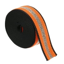 Uxcell 5Yards Nylon Webbing Strap, 38mm Striped Webbing Bag Strap, Orange