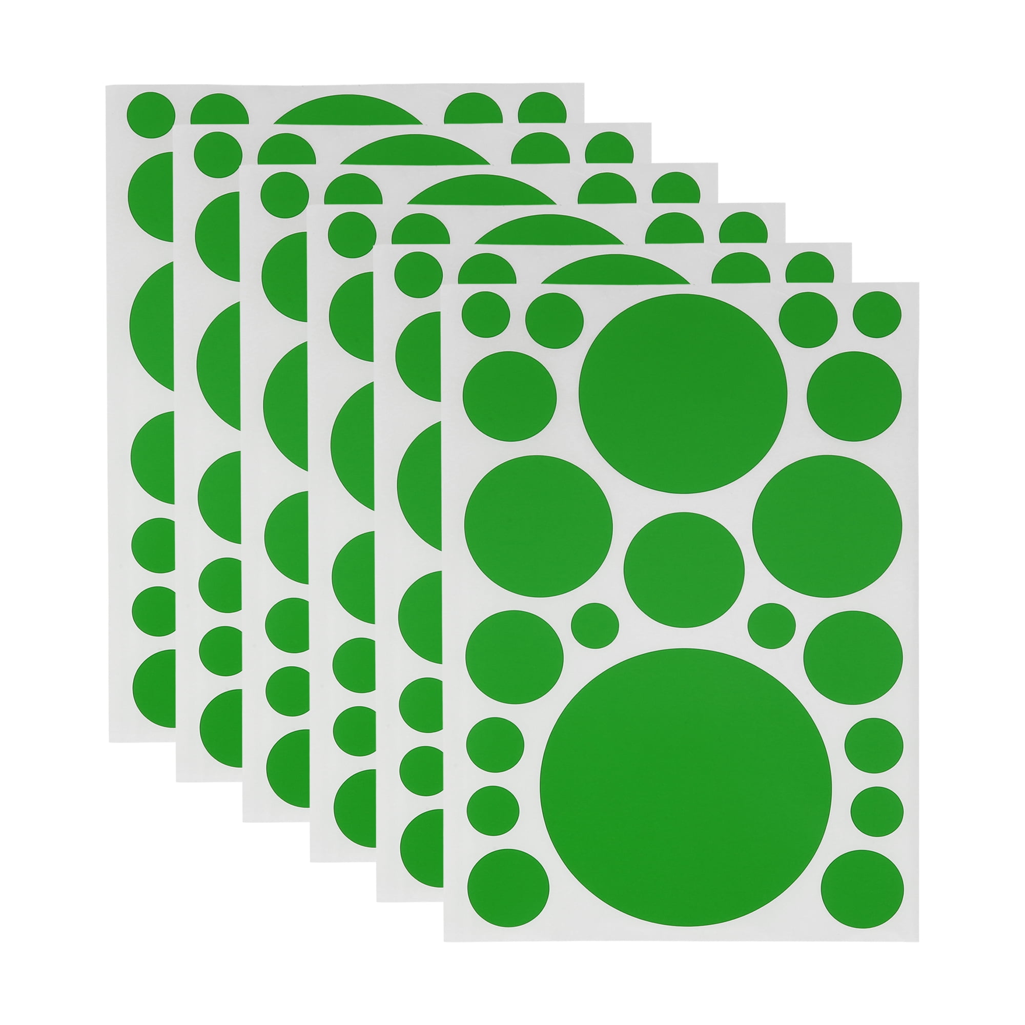 Unique Bargains Mall Large Round Dots Gift Stickers 6PCS Light Green