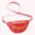 thumbnail image 5 of Riñonera Para Niños Bolso Riñonera de moda para niños monedero con letras de nailon dibujos animados bonitos para niños (rojo), 5 of 5