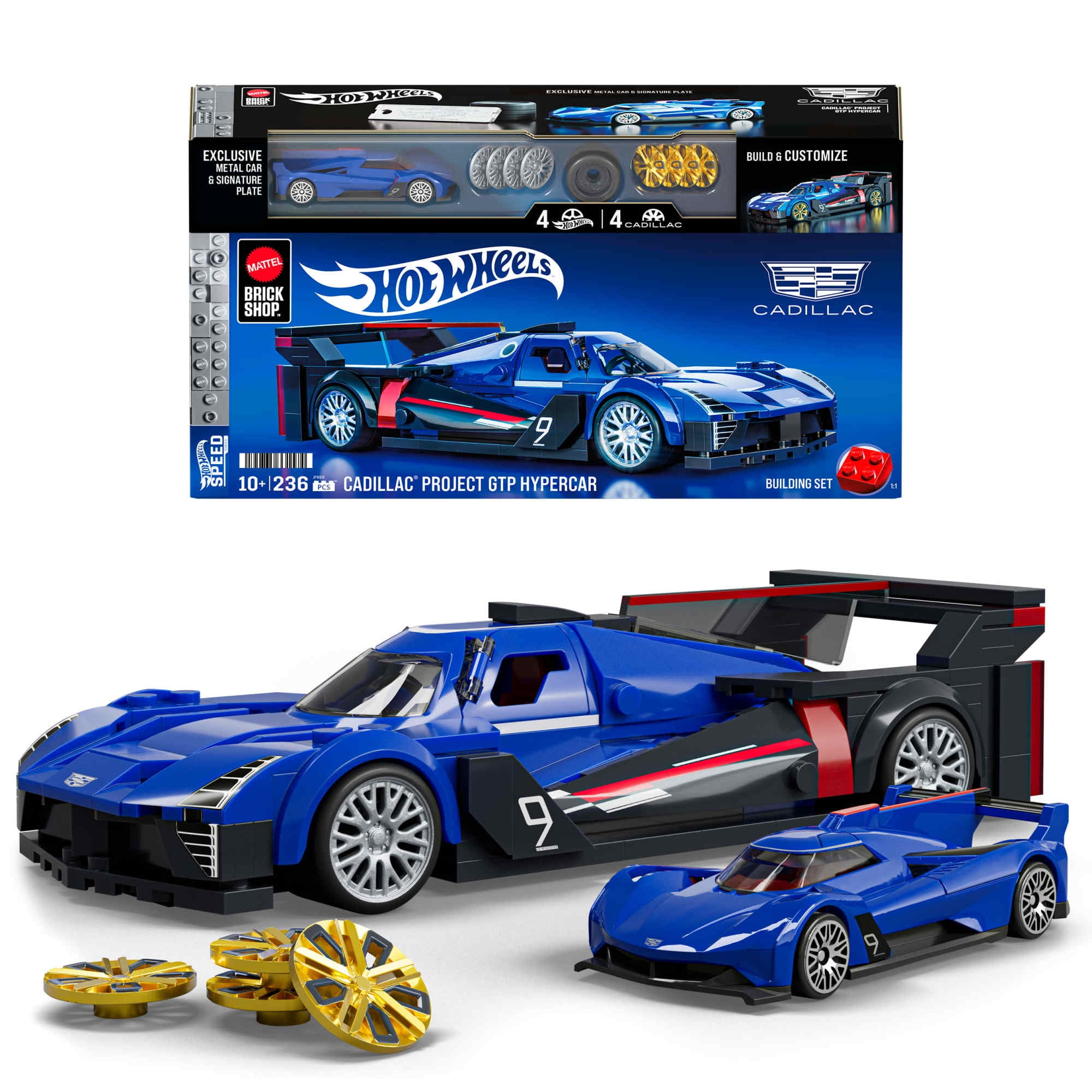 Hot Wheels Corvette ブリックショップ ホットウィール MATTEL BRICK SHOP, Building Toy Kit, 918 Pieces, Corvette Grand