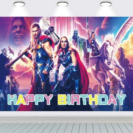 Thor love and Thunder Background Taspestry Post Banner Backdrop Party Supplies Wall Decor