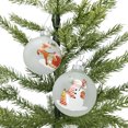 thumbnail image 4 of Holiday Time Dia 65mm 4Ct Snowman&Santa Glass Ornament, 4 of 5