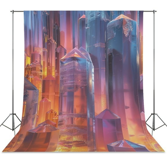 Geometric Abstract 3D Gradient Futuristic Cubes Spring Backdrop Backdrops for Photography Photo Background Nature Scenery Banner