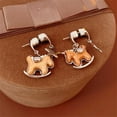 thumbnail image 6 of LICEWO Versatile Everyday Wear Wood Earrings Rocking Horse Pendant Ear Rings Accessory, 6 of 13