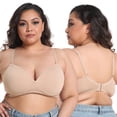 thumbnail image 4 of Valcatch Maternity Nursing Bras for Breastfeeding Women Plus Size Seamless Wireless Bra Beige, 4 of 8