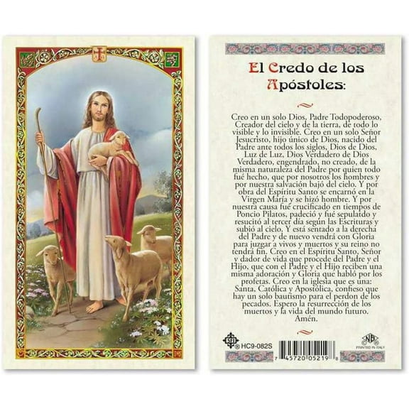 El Credo de Los Apostoles Laminated Prayer Cards - Pack of 25- in Spanish Espanol