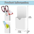 thumbnail image 3 of 4 Pieces Magnet Pen Holder Dry Erase Magnetic Marker Holder Whiteboard Magnetic Holders Pencil Cup Refrigerator Storage Organizer for Office Home Whiteboard Locker Fridge, White, 3 of 7