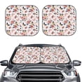 thumbnail image 2 of Balery 2 Piece Rose Flowers Car Windshield Sun Shade|Foldable Front Windshield Shade for Car Front Window for Most Sedans SUV Truck-Large, 2 of 7