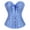 Blue, variant on Women's Lace Up Corset Boned Floral Overbust Lingerie Bustier Bodyshaper Top Corset Tops for Women Bustier Shapewear Lingerie Lace Waist Push Up Bodysuit Overbust Boned Corset, Blue L