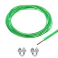 thumbnail image 1 of Uxcell 1/16 Green Vinyl Coated Wire Ropes 20ft Galvanized Steel with 2PCS M3 Loop Sleeves, 1 of 7