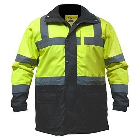 Utility Pro Hi-Vis Safety Jacket UHV1004 Yellow Green Quilted Contractor ANSI 2
