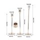 thumbnail image 4 of Juego de candelabros cónicos KEWITY de 3 uds dorados de hierro y metal decorativos, 4 of 5