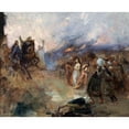 thumbnail image 2 of Ferencz Eisenhut 24x20 Gold Ornate Framed and Double Matted Museum Art Print Titled - Siege of Eger, 2 of 4