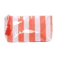 thumbnail image 2 of Bolsa de cosméticos de PVC impermeable con cremallera de borla, diseño rayado, para viaje y uso diario, guarda maquillaje y accesorios, múltiples colores, 26 x 13.5 x 9 cm, 2 of 7