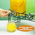 thumbnail image 4 of 1 Gallon Glass Drink Dispensers for Parties, 2PACK Beverage Dispenser with Stand, Ice Cylinder and Stainless Steel Spigot 100% Leakproof, Beverage Dispenser for Lemonade Sun Tea, 4 of 6