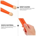 thumbnail image 3 of Minkissy 2 Paires de Bâtons Musicaux Érable Orange Durables pour Performance, 3 of 8