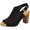 Black, variant on GIANI BERNINI Womens Black Perforations Sling Strap Cushioned Adjustable Strap Jabril Almond Toe Block Heel Buckle Shootie 9.5