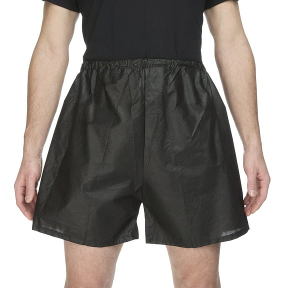 Reflections Adult Disposable Exam Shorts Black Large / X-Large 50 Ct