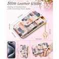thumbnail image 2 of Gemfits Credit Card Holder Wallet for Women ardholder Wallets Organizer Purse Girly Aesthetic Cute Small for Ladies Teen Girls,Collage Text, 2 of 6