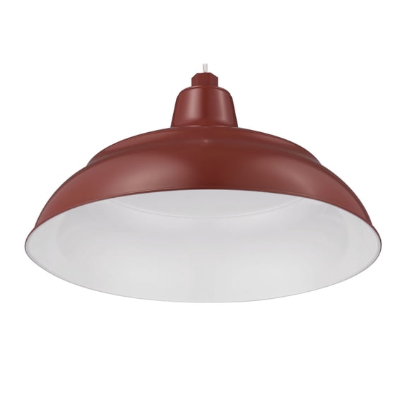 RWHS17-SR Millennium Lighting R Series - 1 Light Warehouse Shade-9.25 Inch Tall and 17 Inch Wide-Satin Red Finish