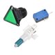 thumbnail image 3 of Botón de empuje para juegos 39x39x39 Triángulo 12V Interruptor de botón iluminado LED con microswitch para arcade video Verde 5pcs, 3 of 5