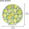 thumbnail image 3 of Coolnut 60" Lemon Outdoor Round Tablecloth, Waterproof Stain-Resistant Non-Slip Circular Tablecloth with Umbrella Hole and Zipper for Tabletop Backyard Party BBQ Decor, 3 of 7