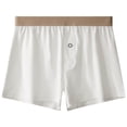 thumbnail image 5 of YanHoo Mens Cotton Shorts Soft Stretch Elastic Waist Underwear Boxer Shorts Casual Comfy Short Pants, 5 of 7