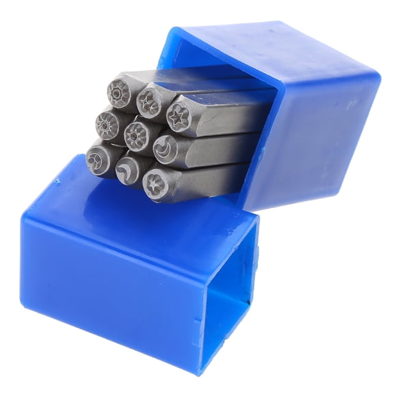 9Pcs Leather Stamping Tool 3mm Steel Sun Star Punches Leather Stamper Embossing Tool For Craft Jewelry Making