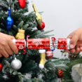 thumbnail image 5 of Adorno para fiesta de Navidad, diseño de copos de nieve rojos y blancos que no se rompen, 5 of 5