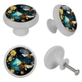 thumbnail image 7 of 4 Pcs Bee on Starry Crystal Glass Drawer Knob Pull Handle Ergonomic 30mm Glow in The Dark Furniture Cabinet Handle for Kitchen Dresser Cupboard Wardrobe, 7 of 7