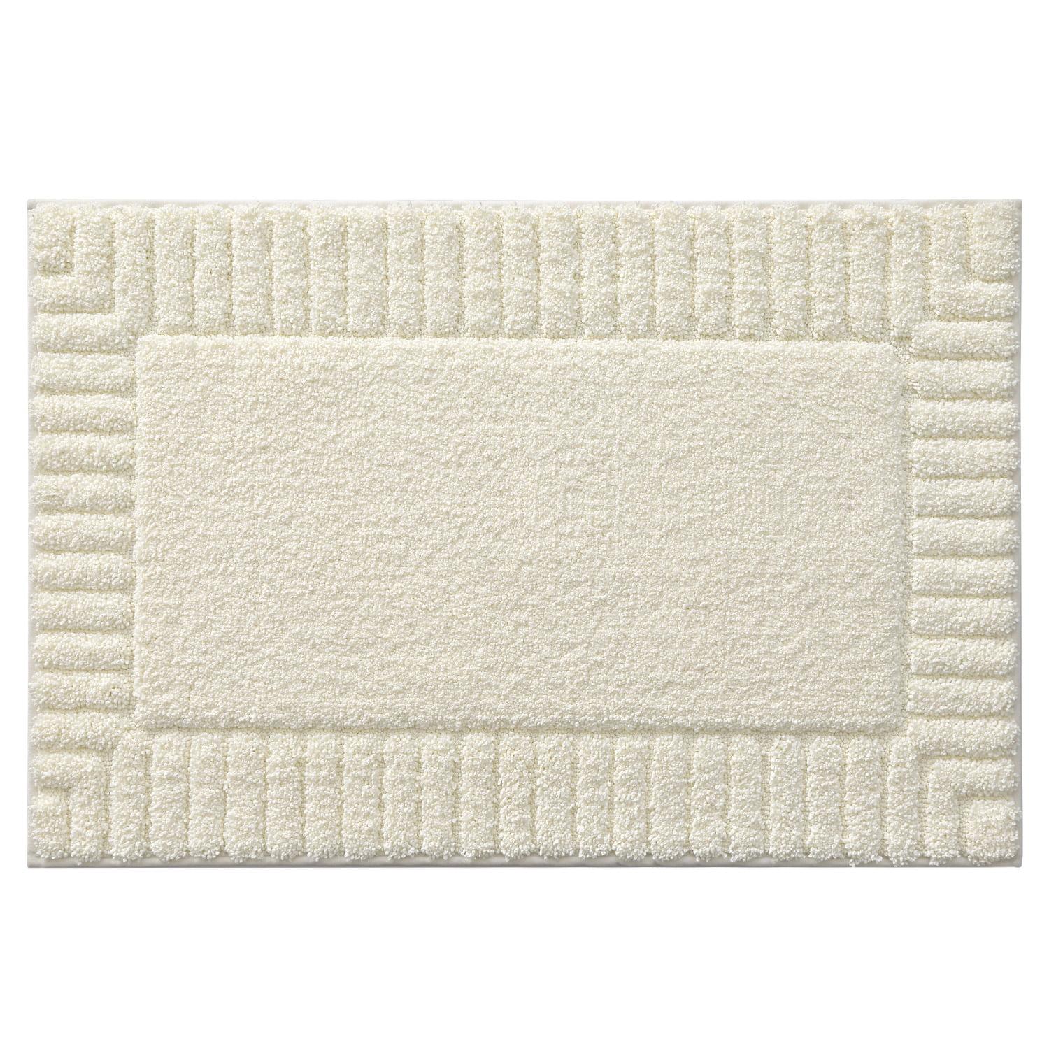 FRABE Bathroom Rugs Non Slip with Rubber Backing, Extra Soft Plush Microfiber Bath Rug Absorbent, Machine Washable Bath Mat Quick Dry for Tub, Shower, Ivory White, 20"x32"