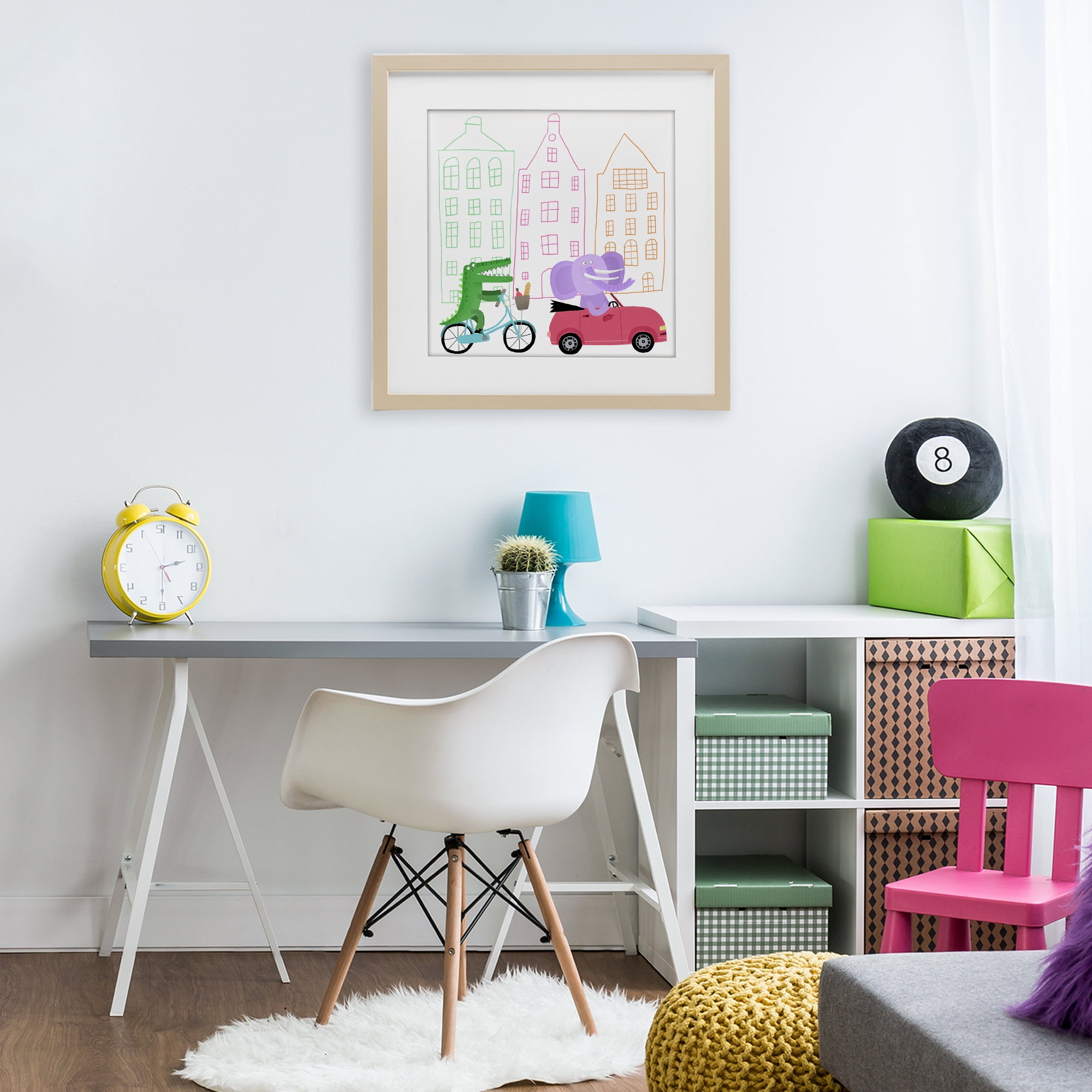 Stupell Industries Amsterdam Buildings & Animals Birch Framed Print Under Glass, design by Carla Daly
