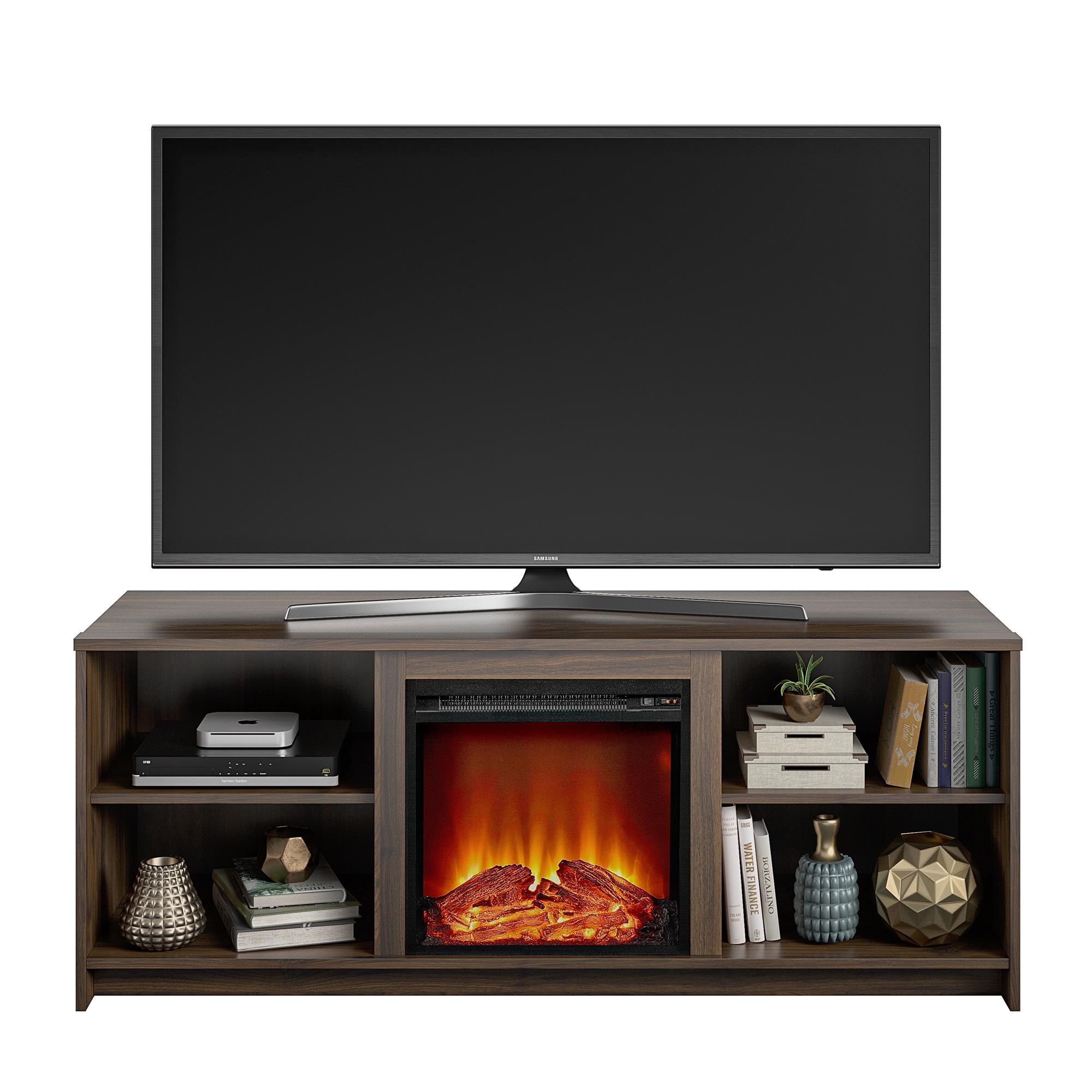 Mainstays Fireplace TV Stand for TVs up to 65", Walnut - image 3 of 11