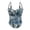 Sky Blue, variant on Women Tummy Control Corset Top Shiny Floral Printed Strap Sweetheart Back Lace Up Bone Support Slimming Waist Shaper Body Shaping Trendy