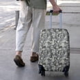 thumbnail image 3 of Pixel Gray Camo Digital Pattern Luggage Cover Fashion Suitcase Cover Baggage Covers Fit 25-28 Inch Luggage (Go Travel), 3 of 5