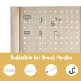 thumbnail image 6 of Costway 4-Panel Pegboard Display 5' Tall Folding Privacy Screen Craft Display Natural, 6 of 12