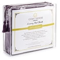 thumbnail image 3 of Cosy House Luxury Bed Sheets Set of 4 : Silky Soft Microfiber Bedding 1500 Series | Extra Deep Pocket Fitted Sheet, Flat Sheet & 2 Pillowcases | Wrinkle Free and Hypoallergenic - CAL KING, Purple, 3 of 4