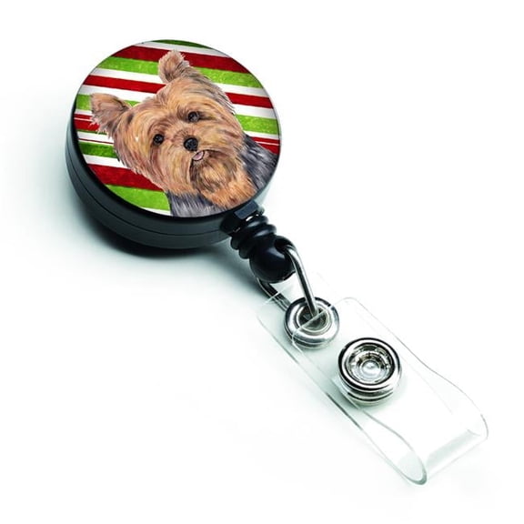 Carolines Treasures SC9348BR Yorkie Candy Cane Holiday Christmas Retractable Badge Reel