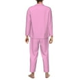 thumbnail image 5 of Kll Pink Sleepwear Mens Flannel Pajamas,Long Cotton Pj Set, 5 of 9