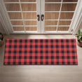 thumbnail image 2 of Red and White Checkered Pattern Door Rugs,Washable Non Slip Door Mats Indoor,Decorative Door Mats,Entry Mat Indoor for Entrance,Bedroom,Kitchen,Bathroom,16"x47", 2 of 6
