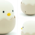 thumbnail image 1 of Eggshell Chicken Night Light Night Lamp White Chick Silicone Led Chicken Light For Kids, 1 of 9