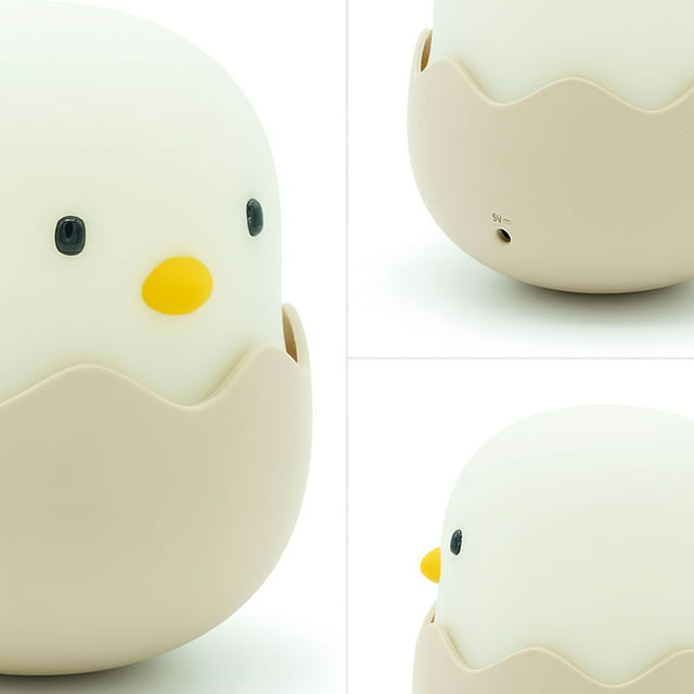 Eggshell Chicken Night Light Night Lamp White Chick Silicone Led Chicken Light For Kids