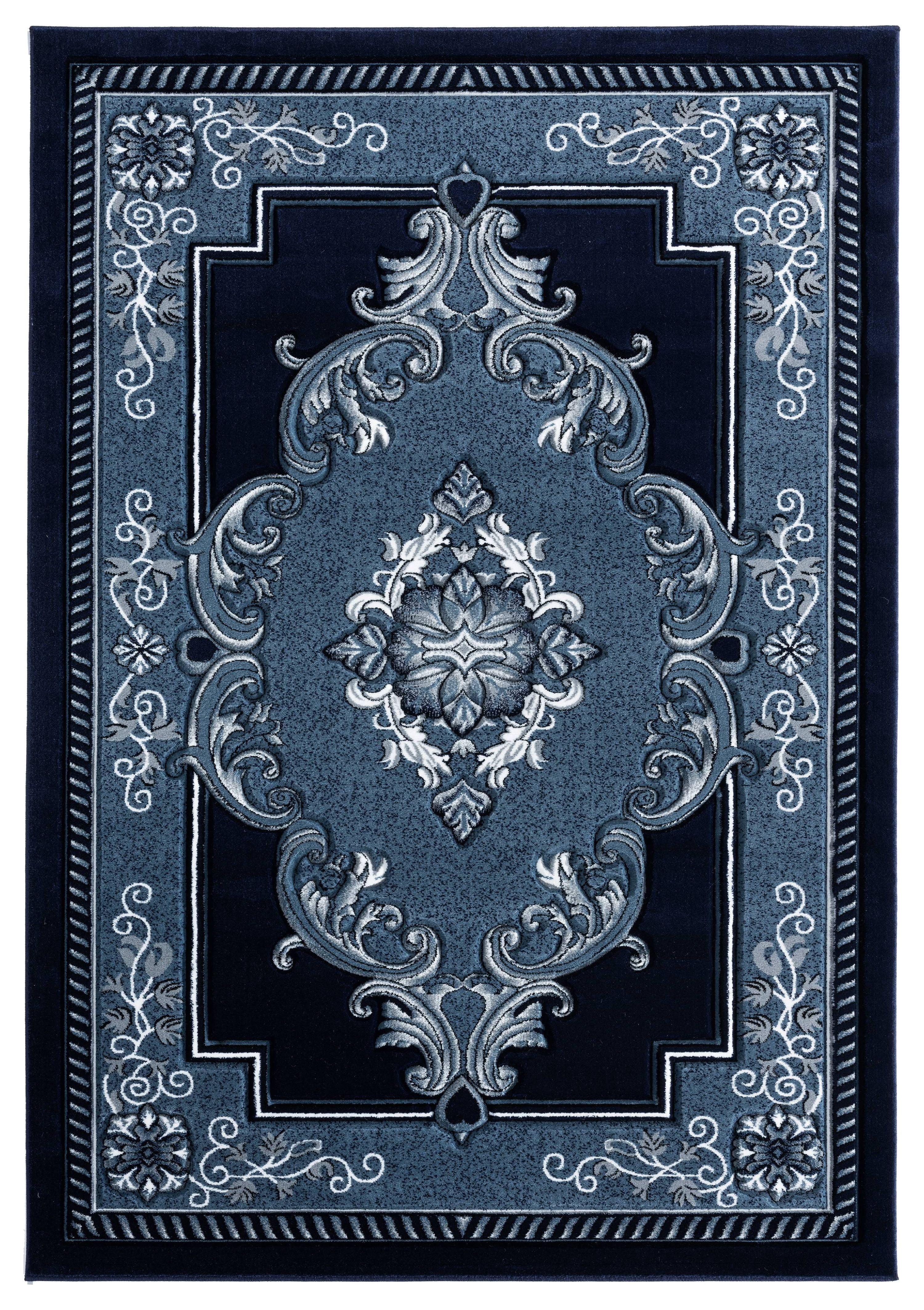 United Weavers Drachma Patras Traditional Medallion Accent Rug, Navy, 1'10" x 2'8"