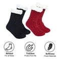 thumbnail image 5 of 2 pairs Fuzzy Socks for Women Fluffy Cozy Winter Warm Soft Fleece Comfy Thick Socks, 5 of 9