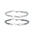 thumbnail image 1 of Set de pulseras para parejas, plata 925, ajustables, 3 g, 1 of 2